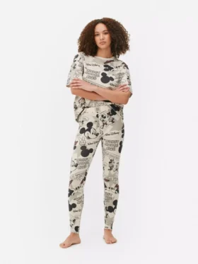 Disney's Mickey-Mouse-Retro-Comic-Schlafanzug-Leggings