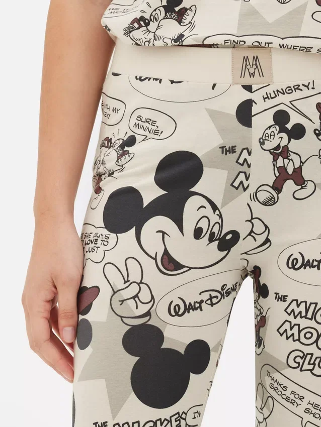 Disney's Mickey-Mouse-Retro-Comic-Schlafanzug-Leggings