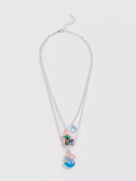 Disney's Stitch-Halskette mit Initialen-Anhänger