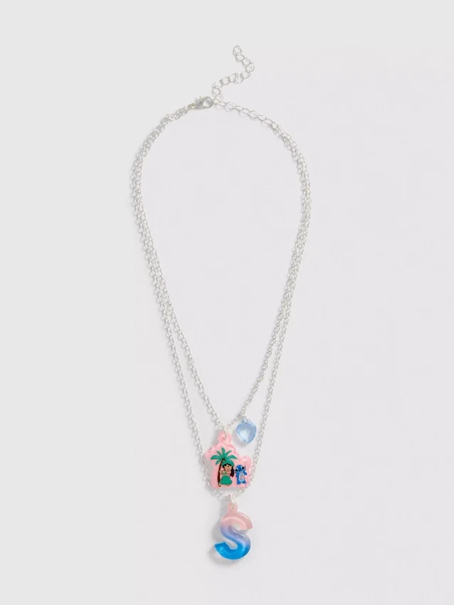 Disney's Stitch-Halskette mit Initialen-Anhänger