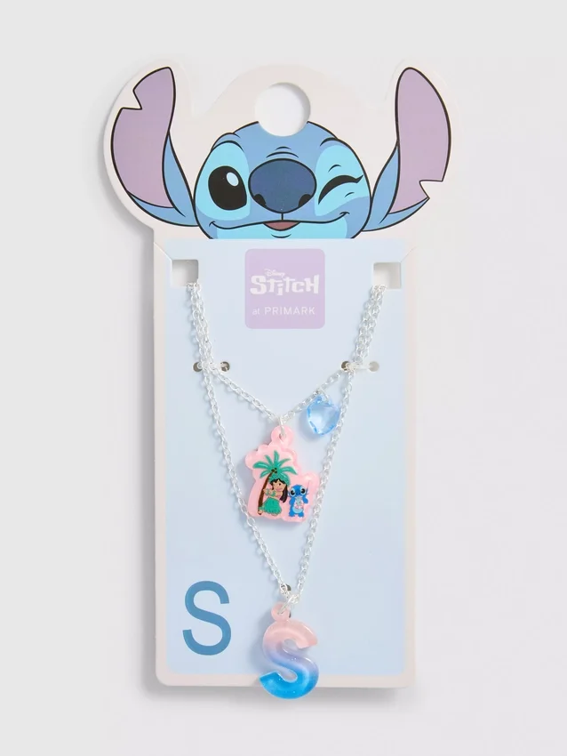 Disney's Stitch-Halskette mit Initialen-Anhänger