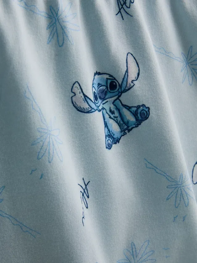 Disney Stitch Baumwoll-Schlafanzug mit Grafik, kurze Hose