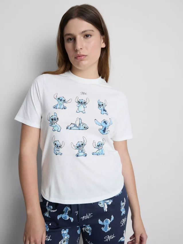 Disney-Stitch-T-Shirt-Schlafanzug