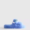 Disneys flauschige Hausschuhe mit zwei Riemen und Stitch-Motiv