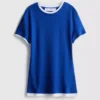 Doppellagiges T-Shirt mit Rundhalsausschnitt