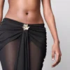 Drapierter Midi-Rock aus Mesh
