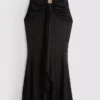 Drapierter Midi-Rock aus Mesh