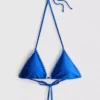 Dreieck-Bikini-Oberteil mit Ziernähten