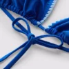 Dreieck-Bikini-Oberteil mit Ziernähten