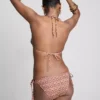 Dreieck-Bikini-Set mit seitlichen Bändern