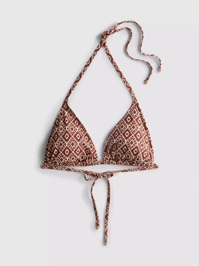 Dreieck-Bikini-Set mit seitlichen Bändern