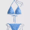 Dreieck-Bikini-Set mit seitlichen Bändern