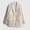 Einreihiger Blazer aus Leinenmischung