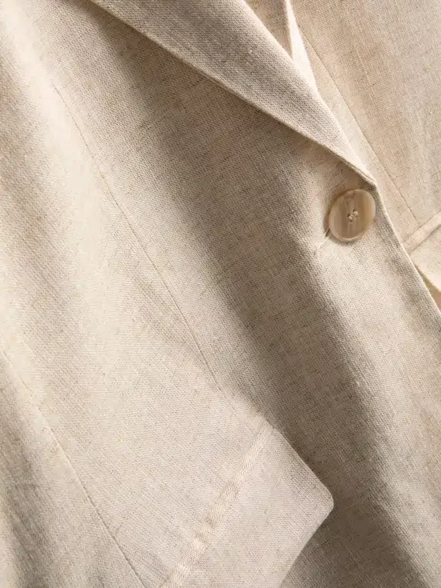 Einreihiger Blazer aus Leinenmischung