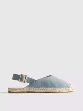 Espadrille-Sandalen mit Fersenriemen