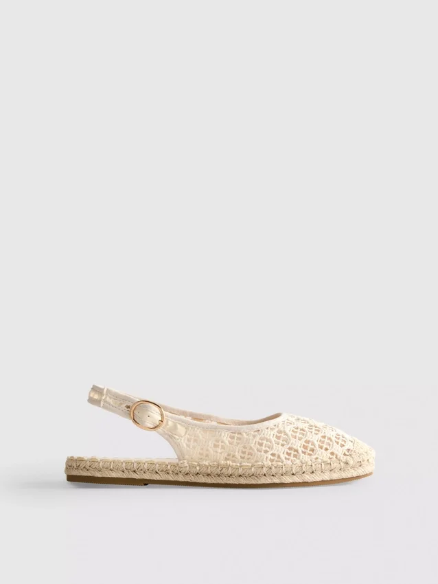 Espadrille-Sandalen mit Fersenriemen