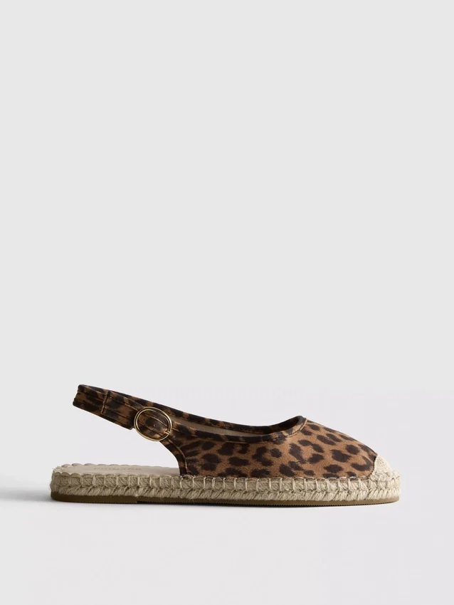 Espadrille-Sandalen mit Fersenriemen