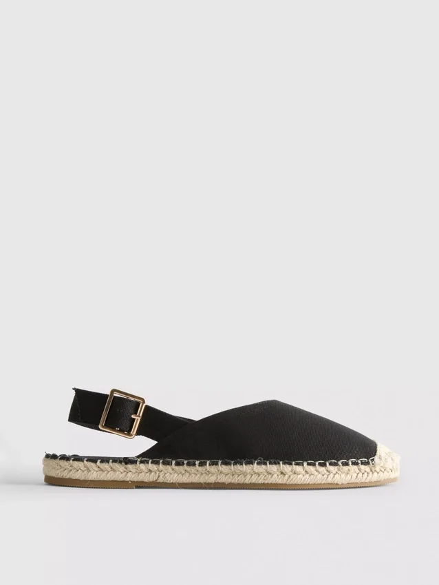 Espadrille-Sandalen mit Fersenriemen