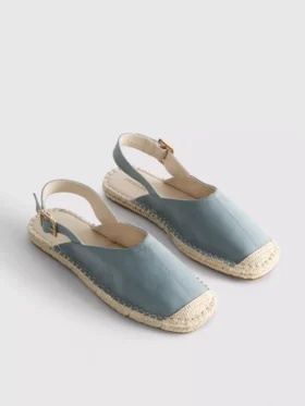 Espadrille-Sandalen mit Fersenriemen