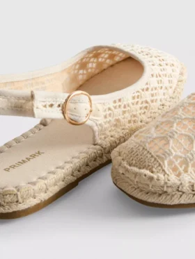 Espadrille-Sandalen mit Fersenriemen