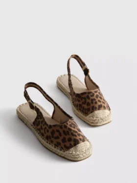 Espadrille-Sandalen mit Fersenriemen
