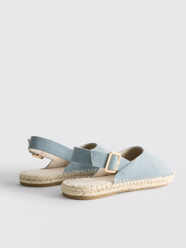 Espadrille-Sandalen mit Fersenriemen