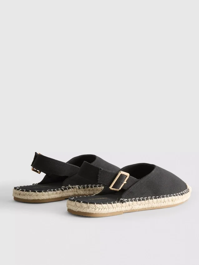 Espadrille-Sandalen mit Fersenriemen