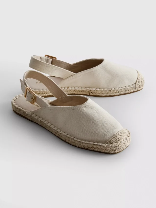 Espadrille-Sandalen mit Fersenriemen