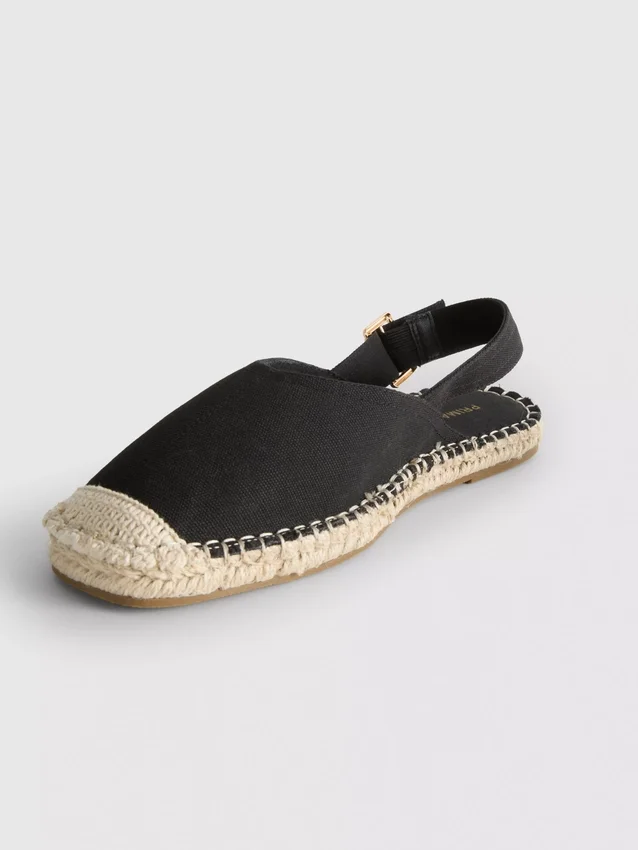Espadrille-Sandalen mit Fersenriemen