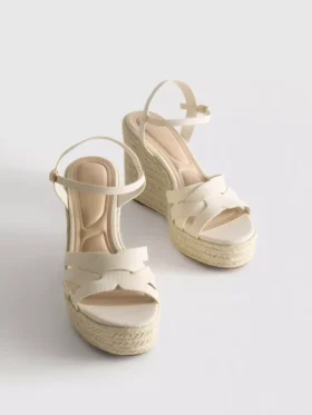 Espadrille-Sandalen mit Keilabsatz