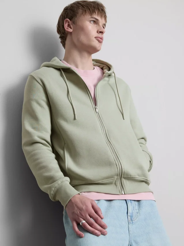 Essential Hoodie mit durchgehendem Reissverschluss