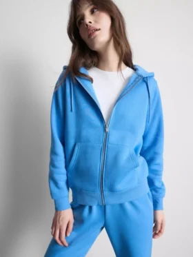 Essential Hoodie mit durchgehendem Reissverschluss