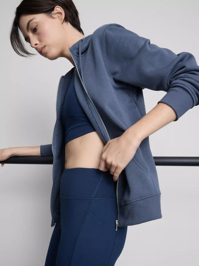 Essential Hoodie mit durchgehendem Reissverschluss