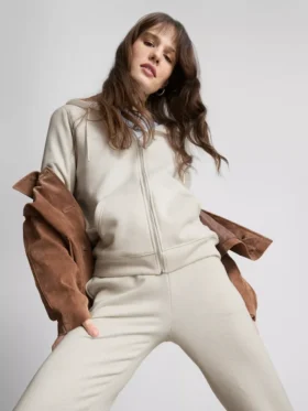 Essential Hoodie mit durchgehendem Reissverschluss