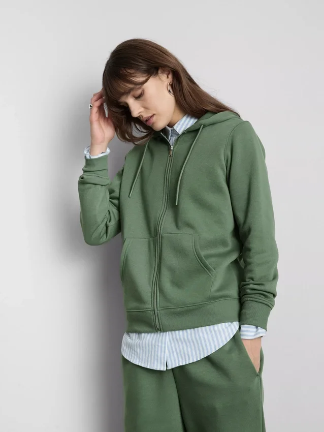 Essential Hoodie mit durchgehendem Reissverschluss