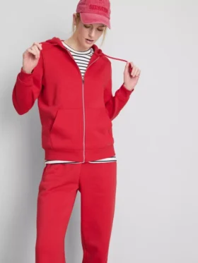 Essential Hoodie mit durchgehendem Reissverschluss