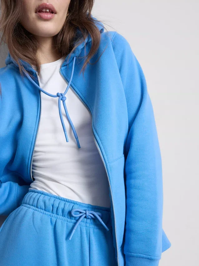 Essential Hoodie mit durchgehendem Reissverschluss