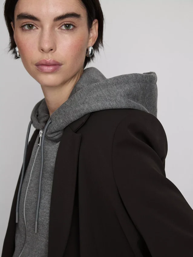 Essential Hoodie mit durchgehendem Reissverschluss