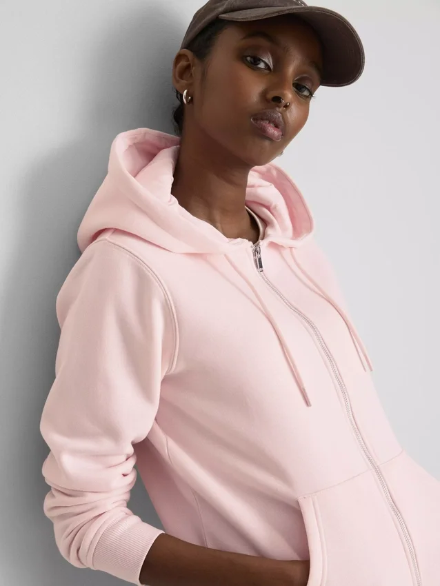Essential Hoodie mit durchgehendem Reissverschluss