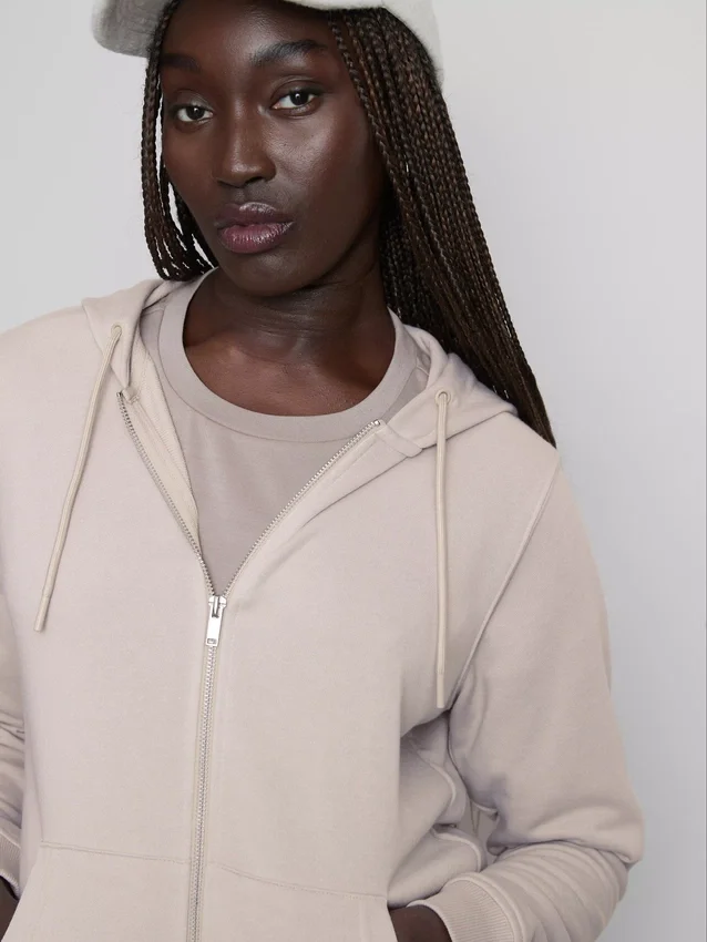 Essential Hoodie mit durchgehendem Reissverschluss