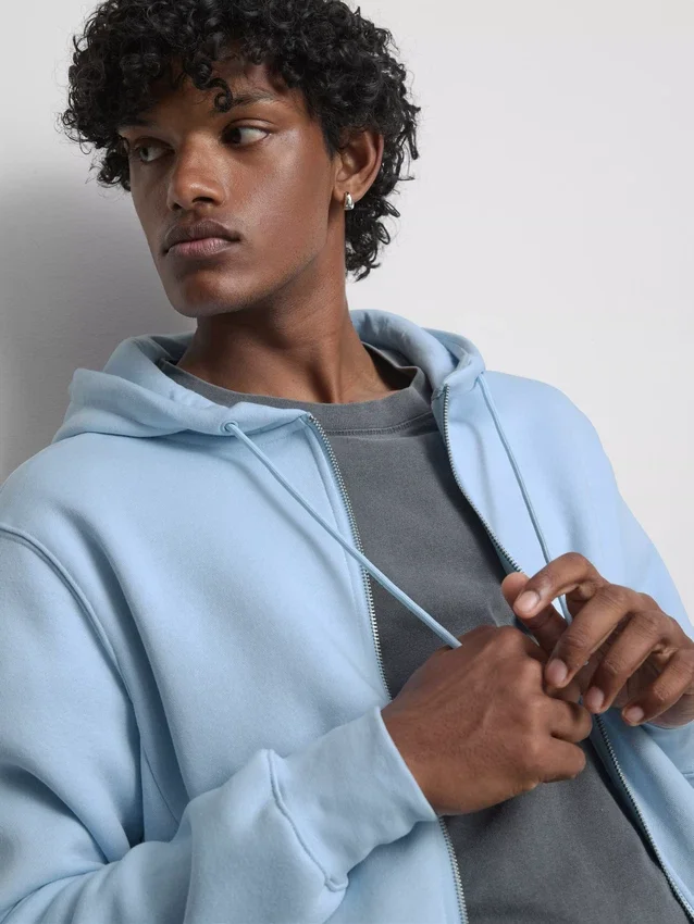 Essential Hoodie mit durchgehendem Reissverschluss