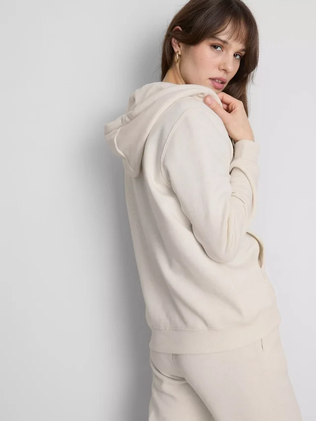 Essential Hoodie mit durchgehendem Reissverschluss