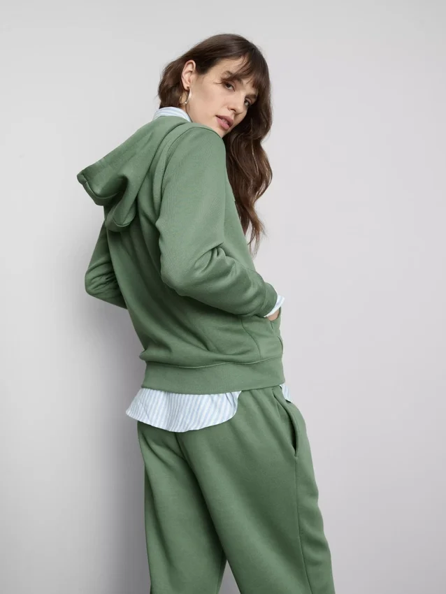 Essential Hoodie mit durchgehendem Reissverschluss
