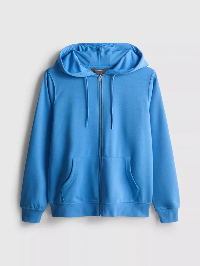Essential Hoodie mit durchgehendem Reissverschluss