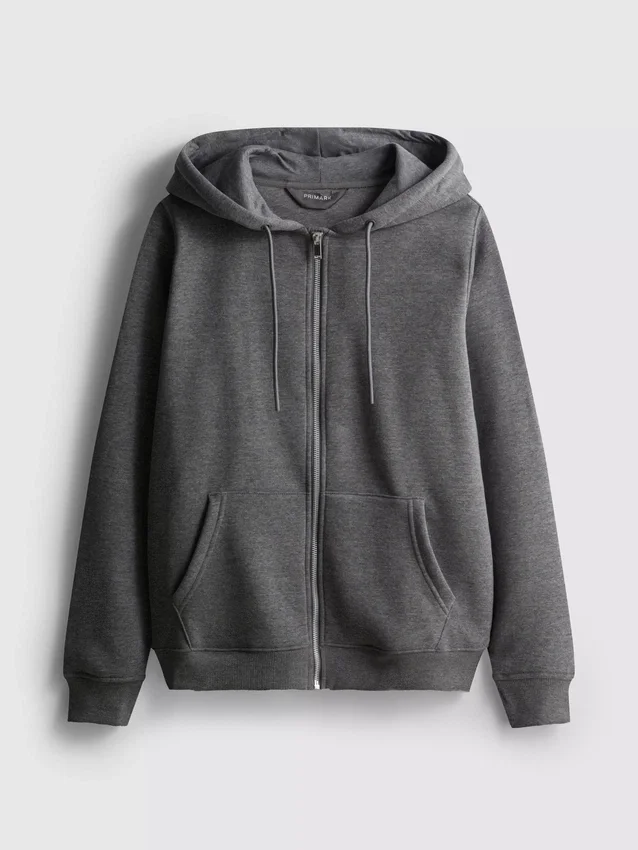 Essential Hoodie mit durchgehendem Reissverschluss
