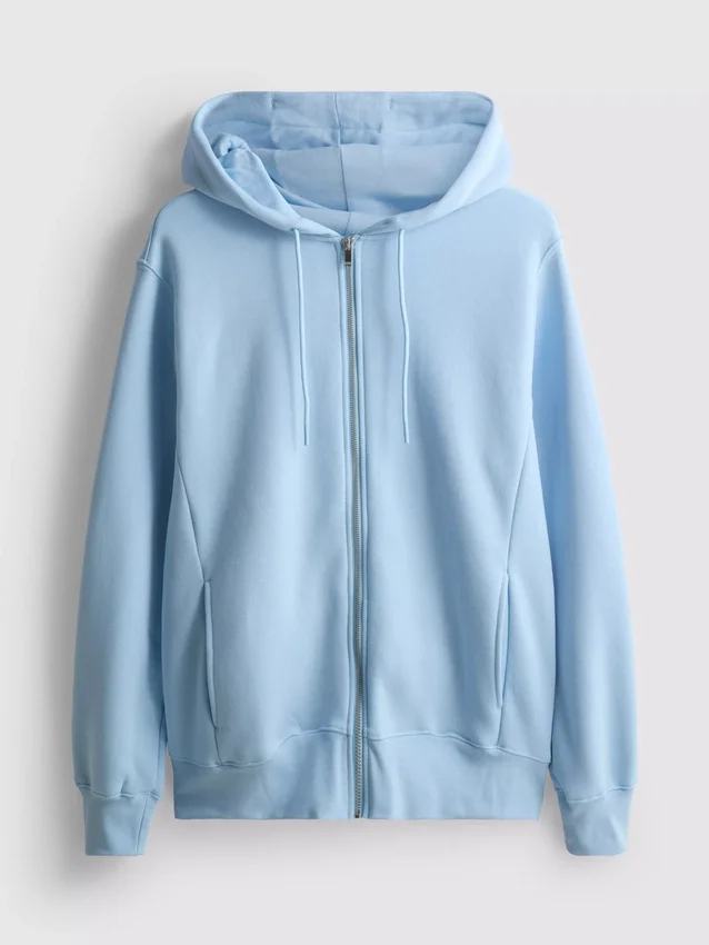 Essential Hoodie mit durchgehendem Reissverschluss