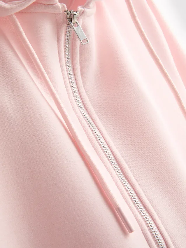 Essential Hoodie mit durchgehendem Reissverschluss