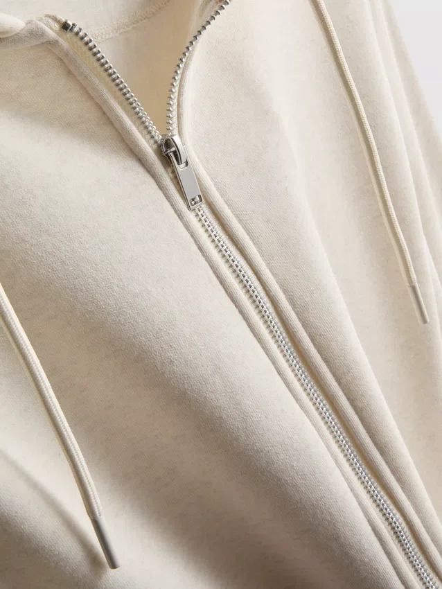 Essential Hoodie mit durchgehendem Reissverschluss