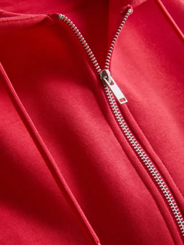 Essential Hoodie mit durchgehendem Reissverschluss
