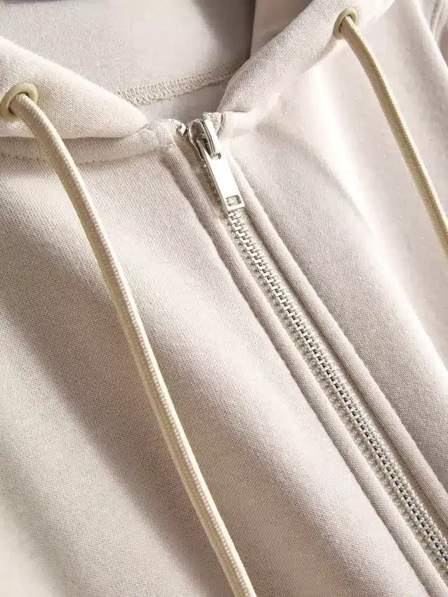 Essential Hoodie mit durchgehendem Reissverschluss